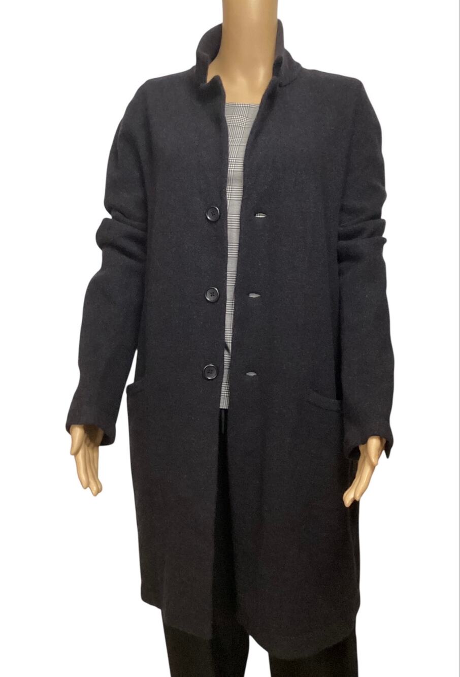 James Perse Black Extra Fine Merino Wool Angora Blend Coatigan Sweater Size 0